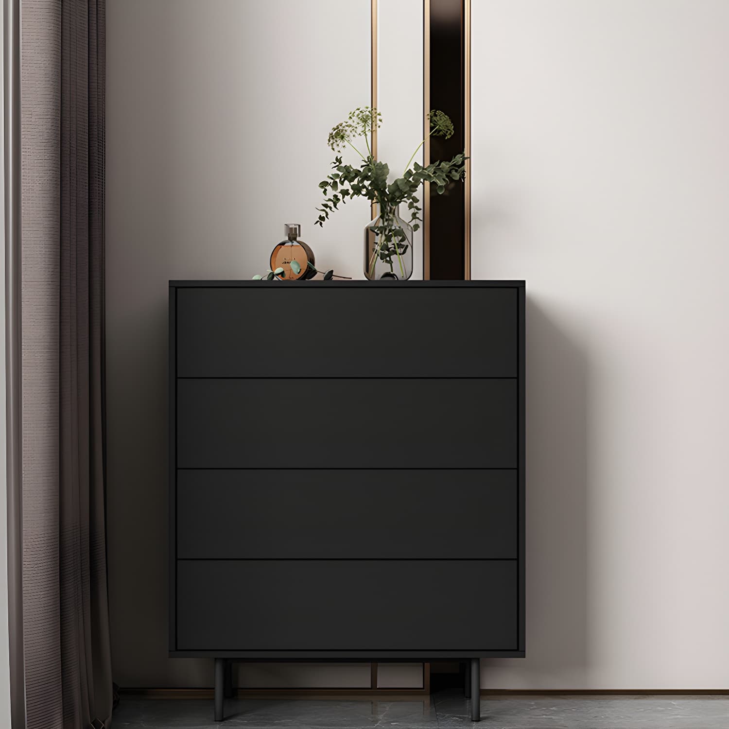 13.65-inch W Modern Storage Chest Dresser Manufactured Wood Storage Chest thumbnail 9