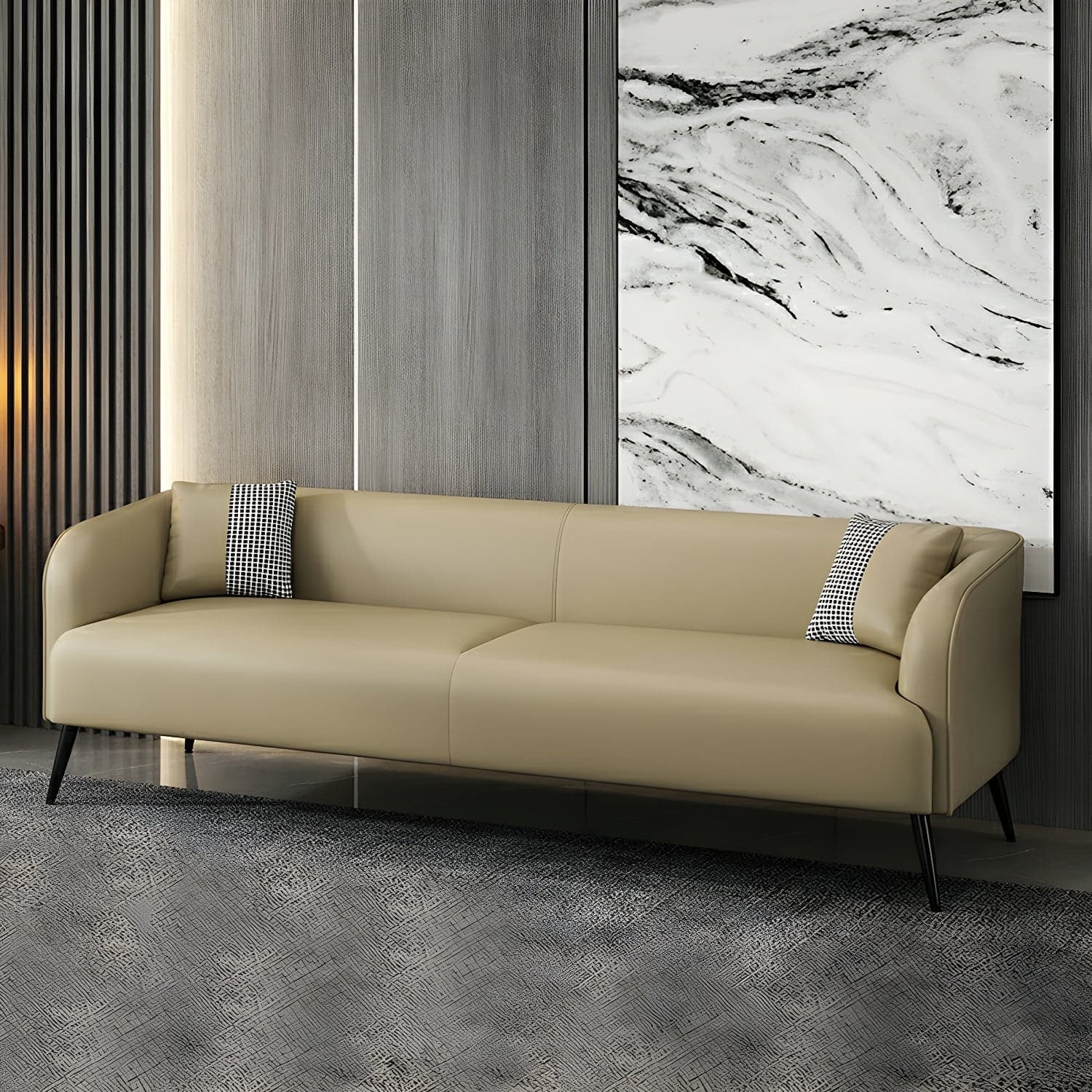 3-Seater Modern 69" L Standard Sofa with Tight Back for Living Room thumbnail 7