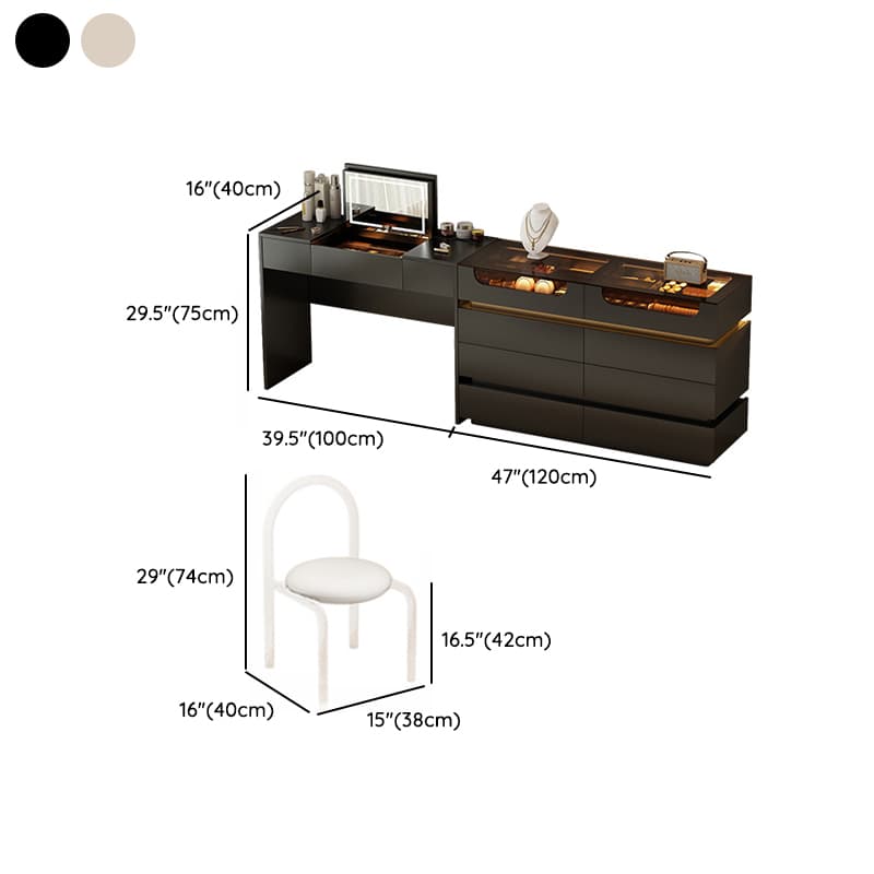 Lumber Vanity Set with Illumination Light, Scalable, Dividers, 2-in-1, Adjustable Touch and Brightness thumbnail 20