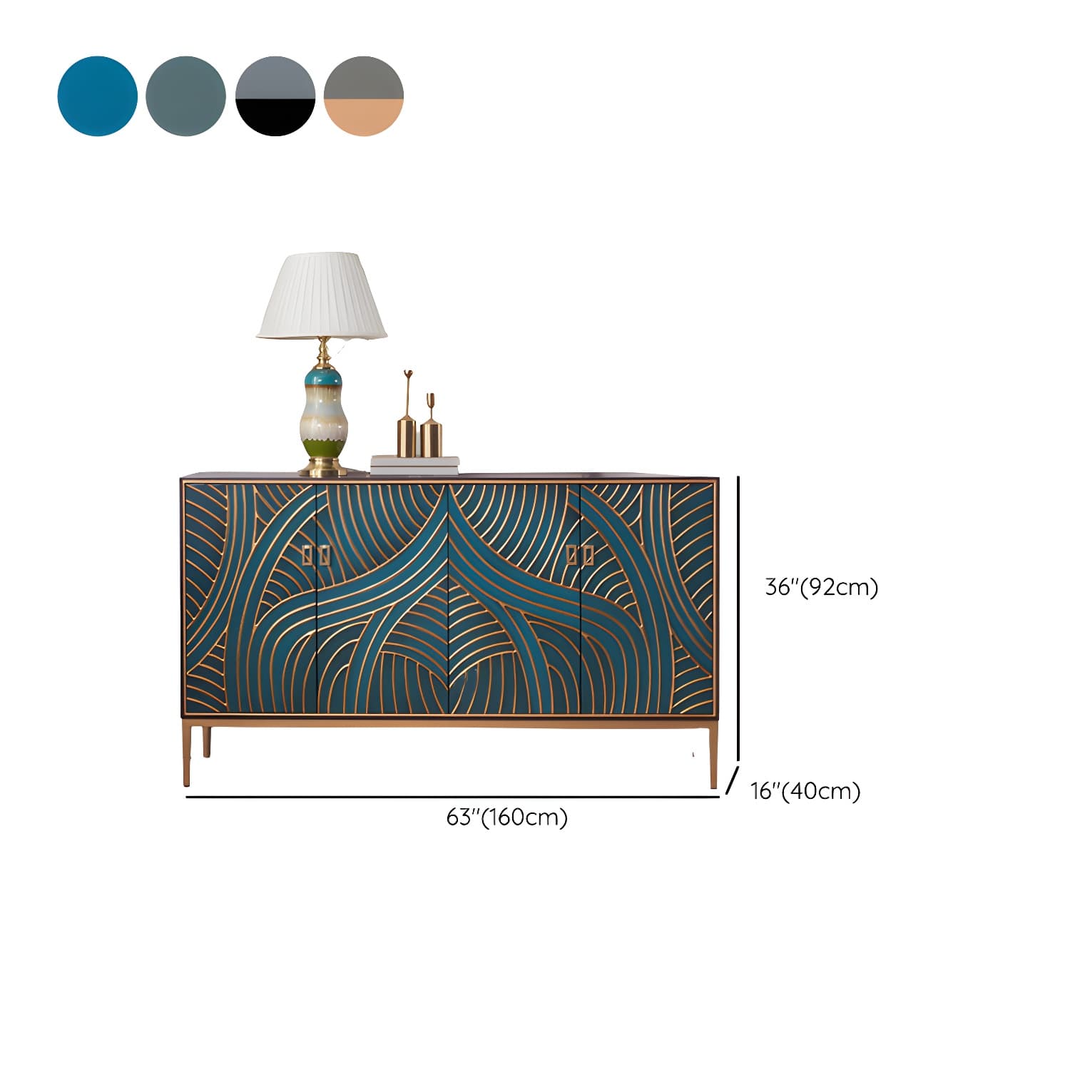 Industrial Accent Cabinet with Cup Pulls Doors and Straight Legs thumbnail 16