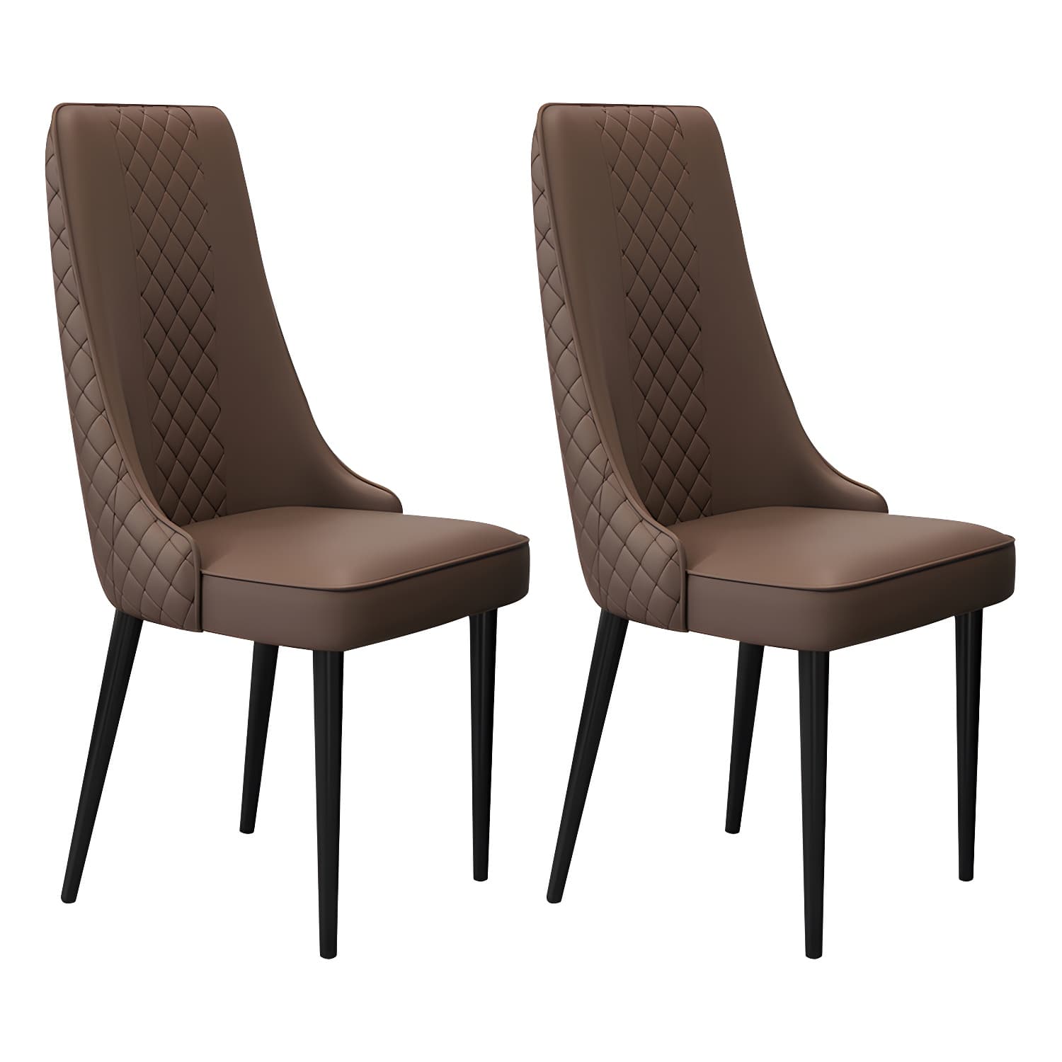 Glam Style Side Chair Leather Parsons Indoor Dining Chair for Living Room thumbnail 3