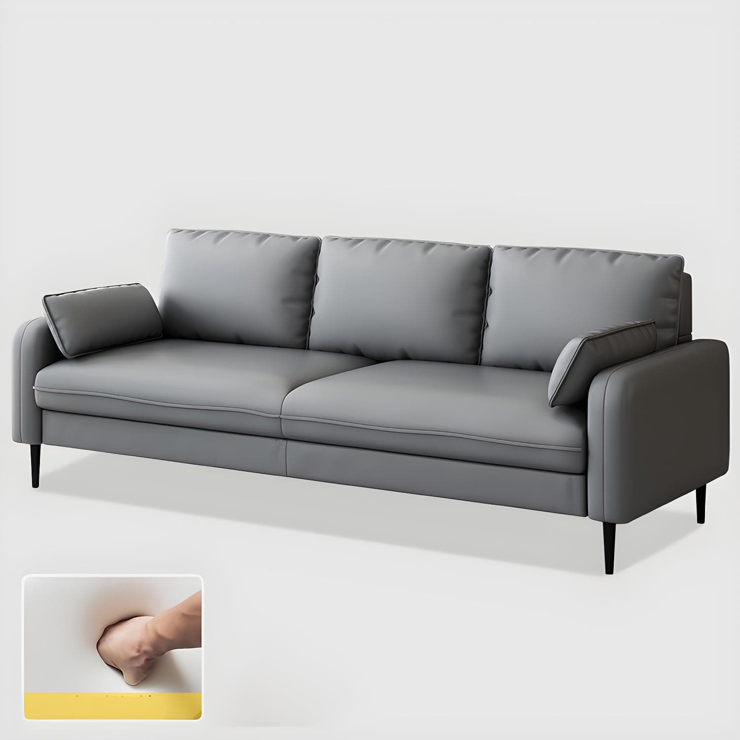 Modern Pillow Back Sofa with Storage Not Included for 35-40 Women thumbnail 5