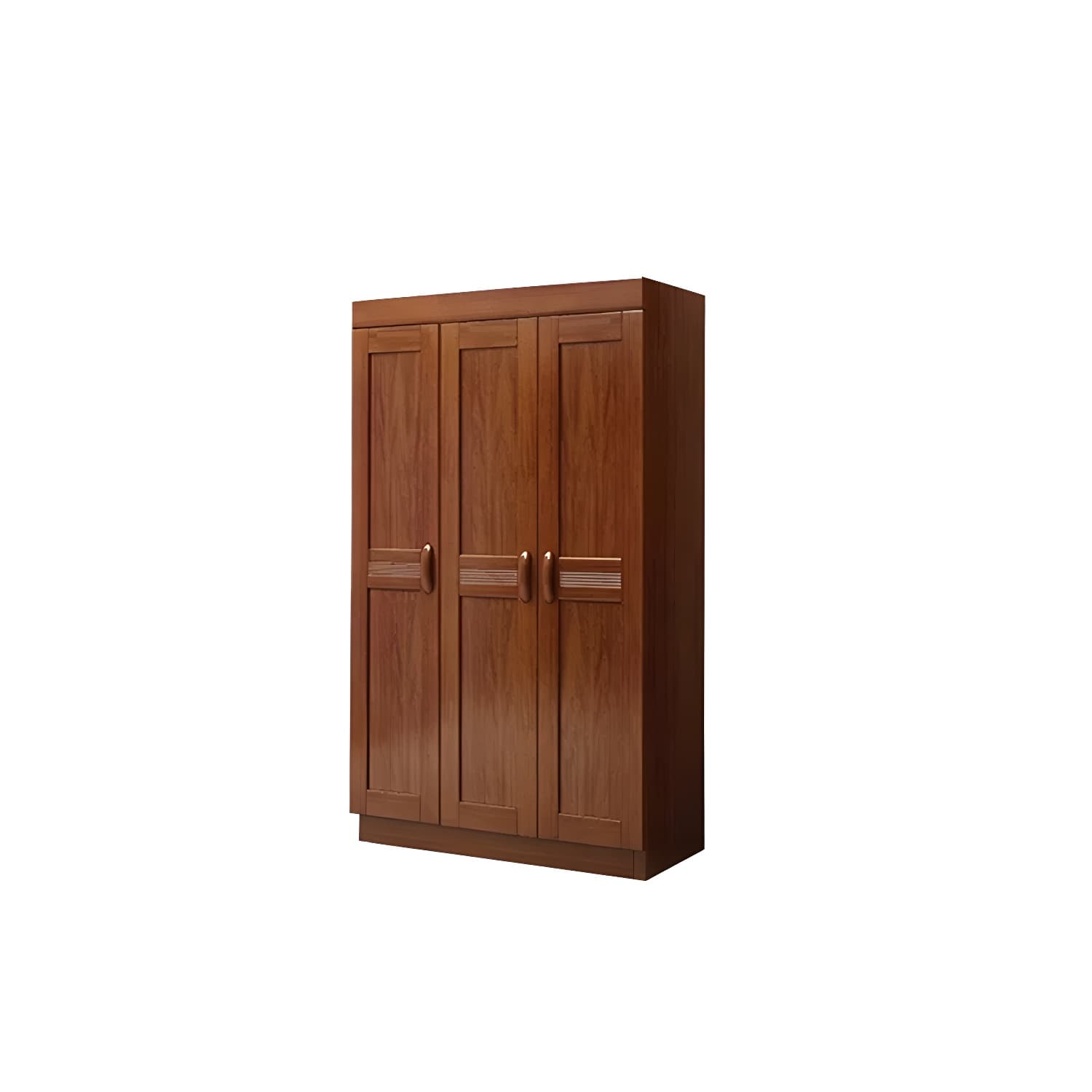 Wood Brown Rustic Wardrobe Armoire with Drawers & Shelves, Walnut Finish thumbnail 5