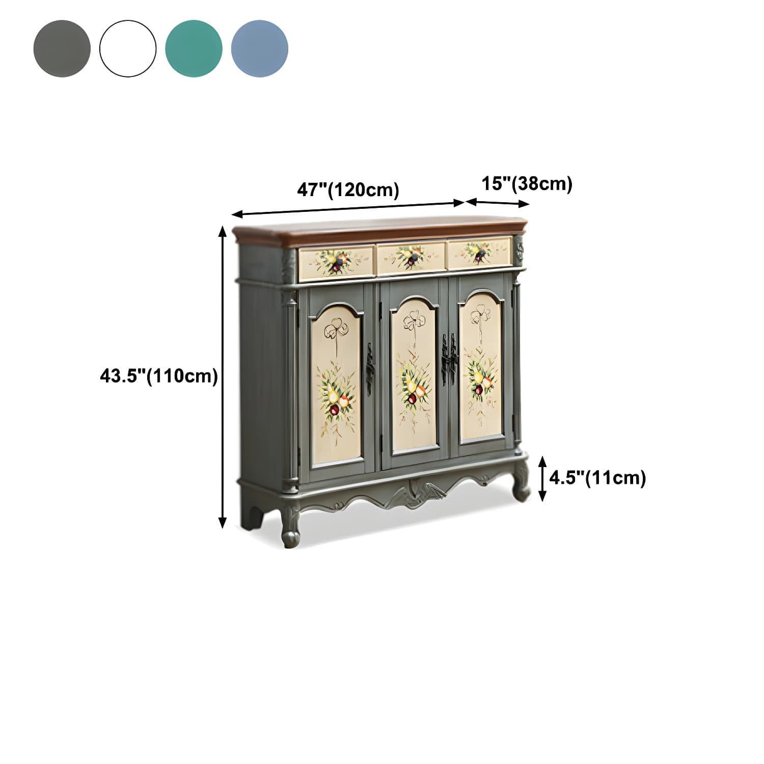 Glam Style Wood Sideboard with Drawers Dining Server for Kitchen thumbnail 16