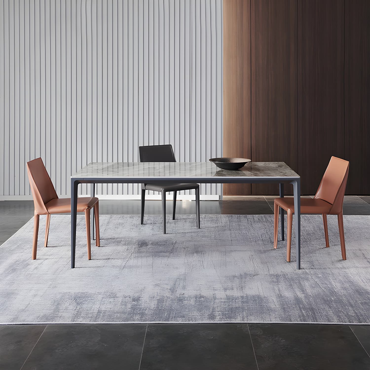 Contemporary Sintered Stone Dining Table Set 1/4/5/7 Pieces Dining Set for Home thumbnail 4