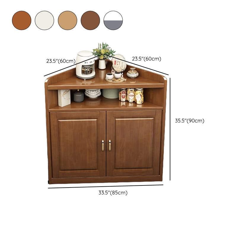 Independent Rubberwood Utility Storage Cabinet with Shelves, Living Room thumbnail 16