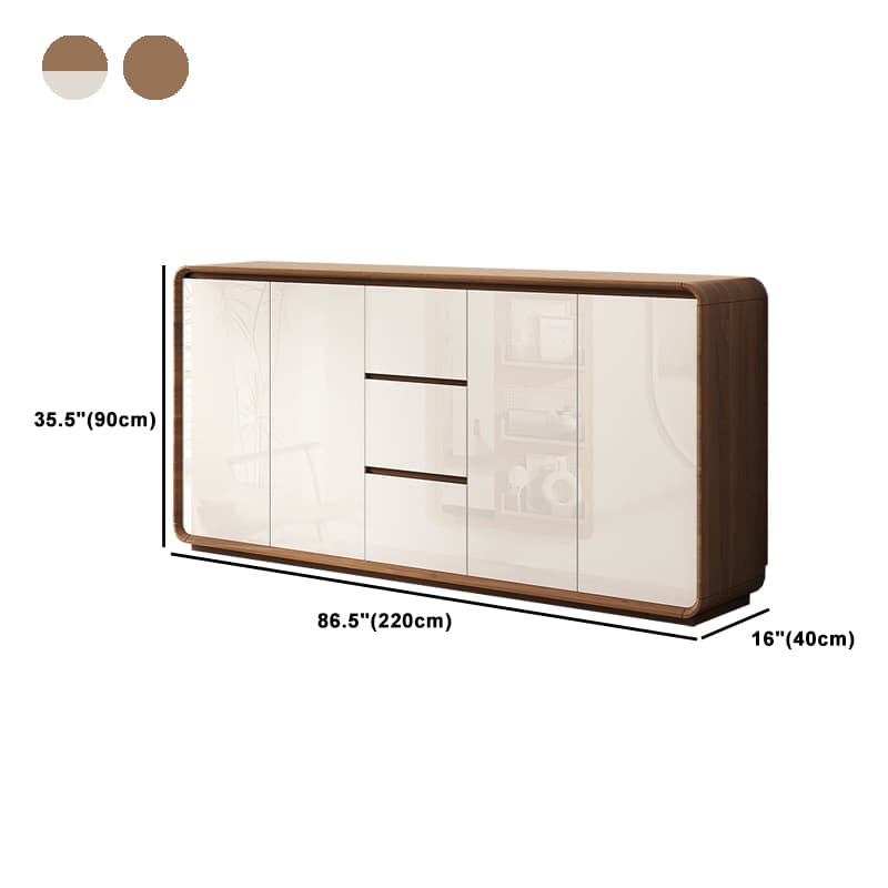 3 Drawers & 2 Doors/3 Doors/1 Door & Two Internal Shelves/Four Internal Shelves Simple Narrow/Standard Flooring Sideboard with Compartment - image 23