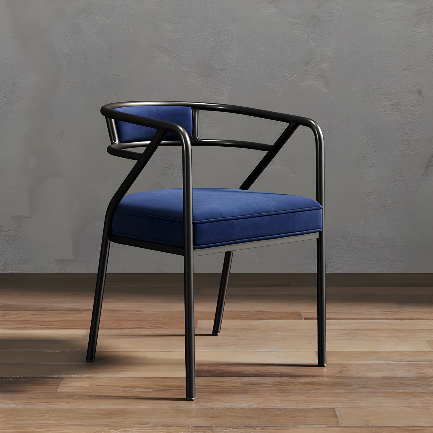 Glam Dining Chair Open Back Upholstered Dining Side Chair with Metal Legs thumbnail 5