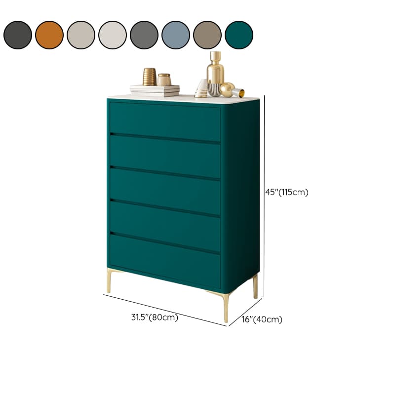 Glam Style Solid Wood Storage Chest with Stone Top and Soft-Close Drawers thumbnail 18