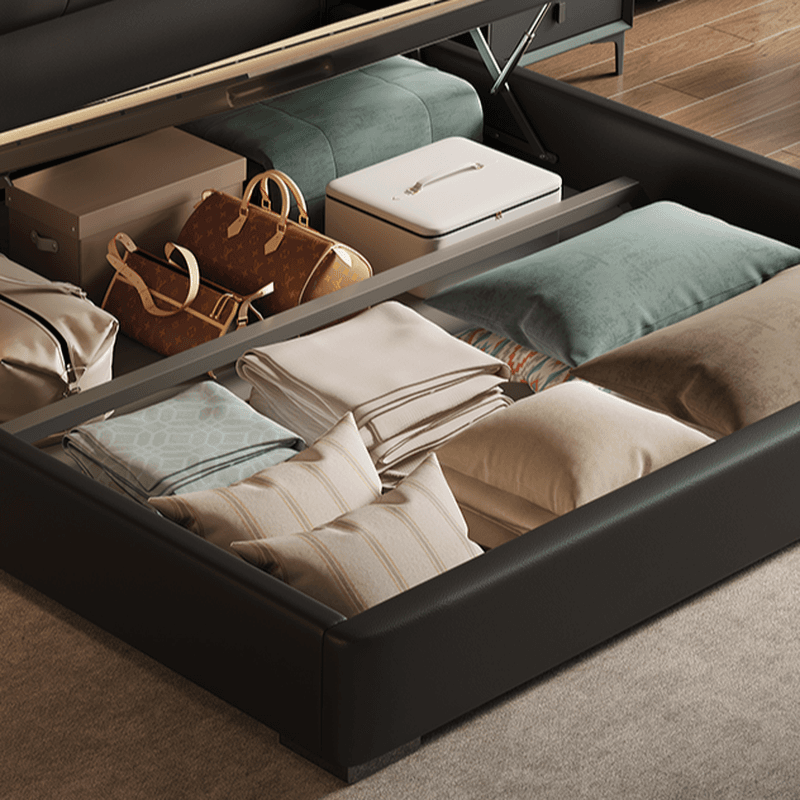 Solid Color Storage Bed/Platform Bed in Pine Wood for Bedroom thumbnail 5
