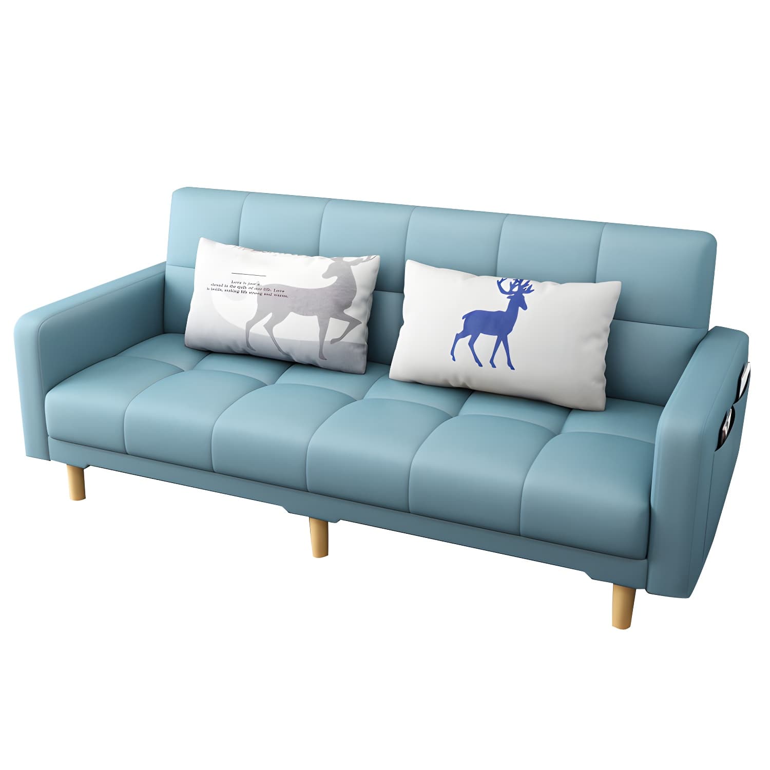 Square Arm Modern Storage Sofa with Biscuit Back Convertible Sofa for Living Room thumbnail 15