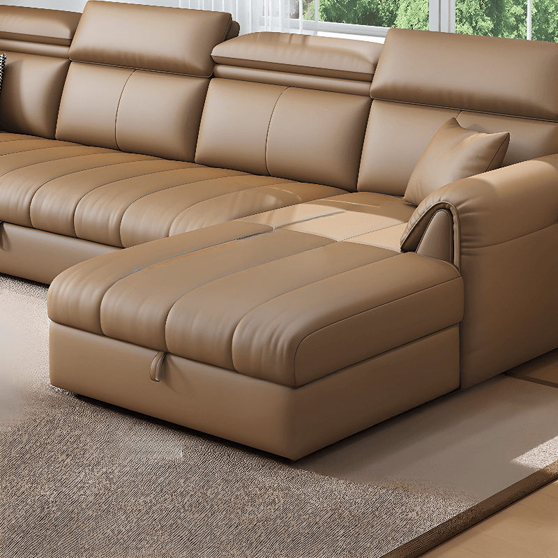 Coffee L-Shape/Straight Right Hand Facing/Horizontal Sofa Chaise/Convertible Sofa with Under-seat-storage for Seats 5/Seats 2/for 6 thumbnail 7