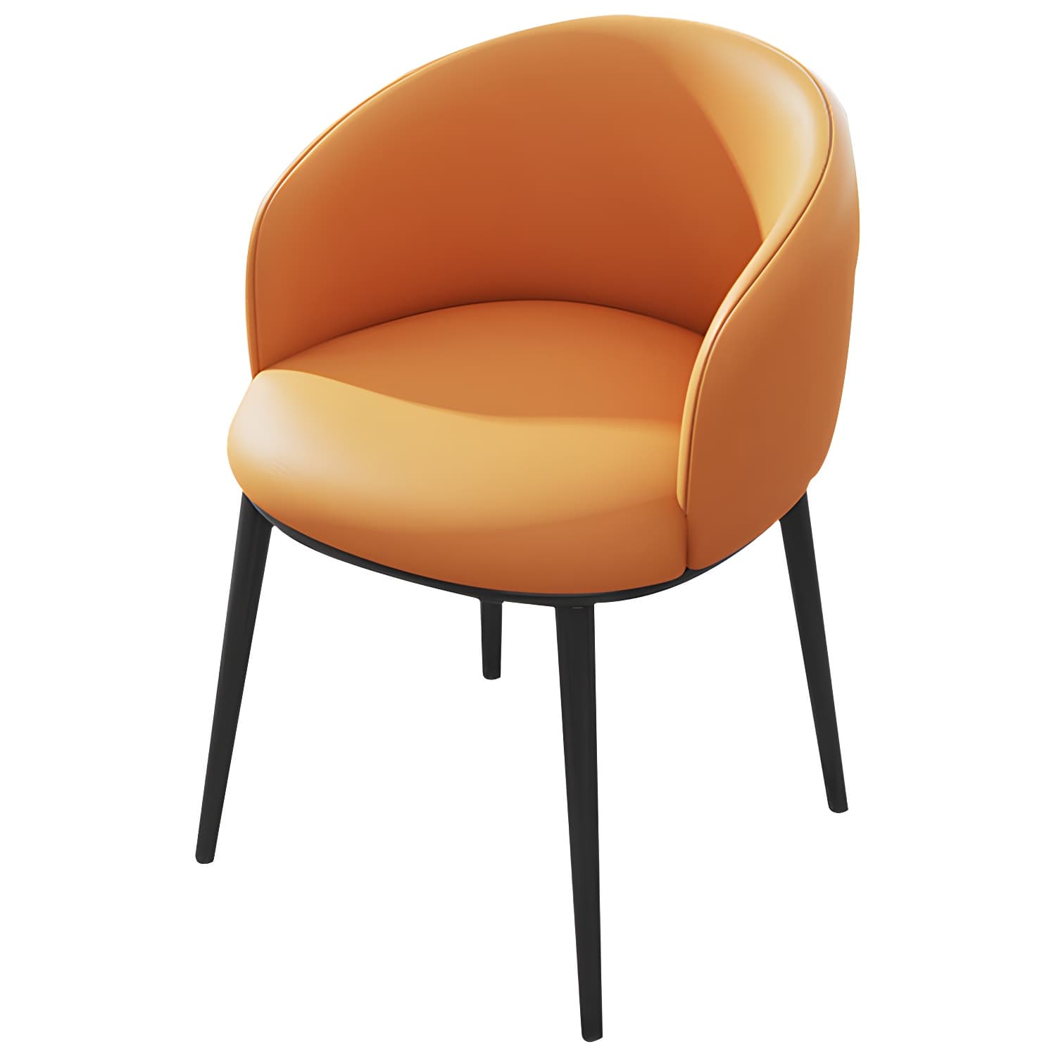 Modern Upholstered Home Arm Chair Solid Back Matte Finish Dining Chair thumbnail 23