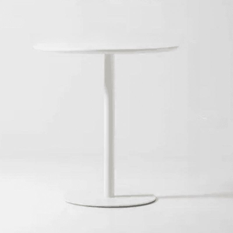 Circular-shaped/Square Standard Height Dining Table for 2 People with Fixed Table Top in a Minimalist Style thumbnail 3
