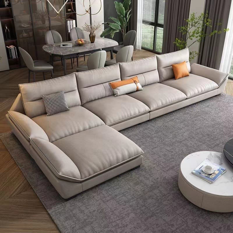 Functional L-Shape/Straight Sofa Couch/Sofa Recliner for Parlor with Reversible/Horizontal Orientation and Concealed Support thumbnail 1