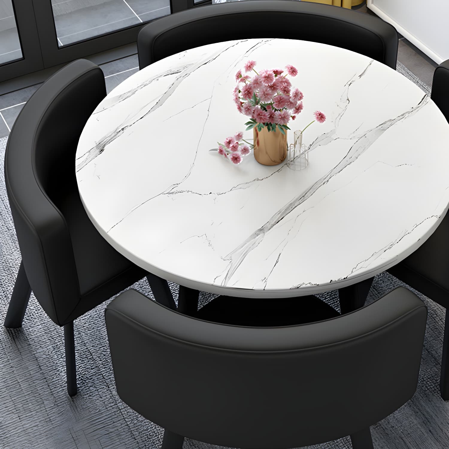 Modern Wood Dining Table Set 5 Pieces Dining Set for Home Use thumbnail 25