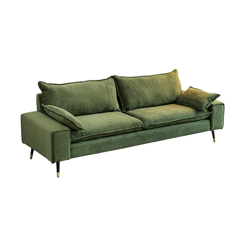 Modern Olive Green/Ink/Lemon Color Solid Color Leather/Corduroy Sofa Couch for Seats 4/Seats 3/Seats 2 thumbnail 12