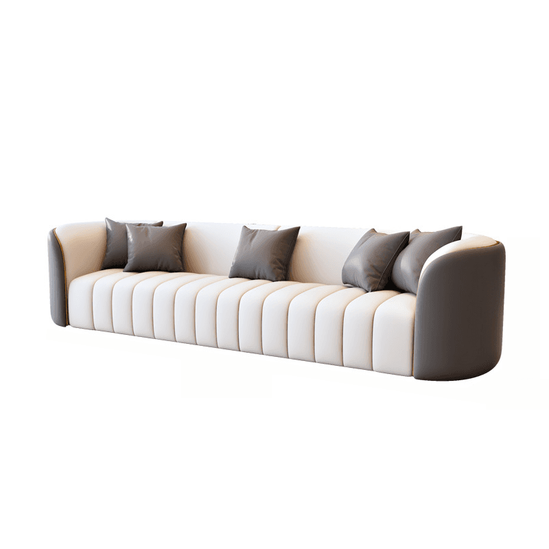 Trendy Grey/Ivory Solid Color 3-seater/for 2/1 Person Floor Sofa/Loveseat/Single Sofa with Tuxedo Arm for Sitting Room thumbnail 14