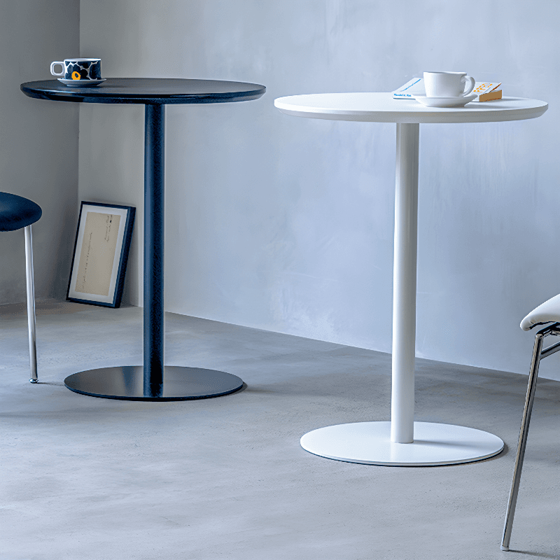 Circular-shaped/Square Standard Height Dining Table for 2 People with Fixed Table Top in a Minimalist Style thumbnail 6