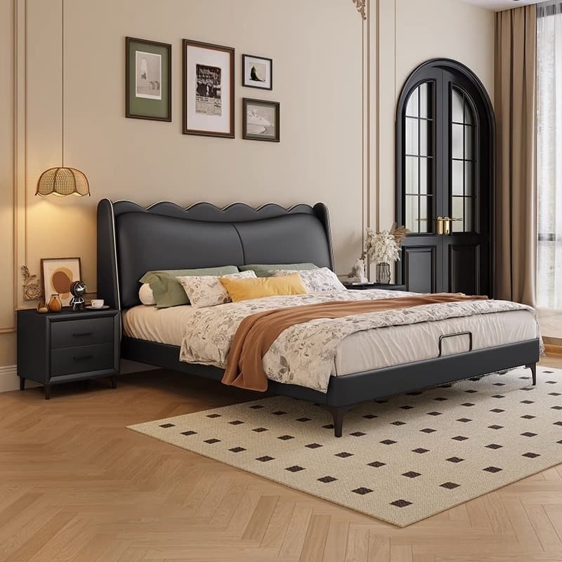 Solid Color Storage Bed/Platform Bed with 2 Drawers in Pine Wood for Living Room thumbnail 2
