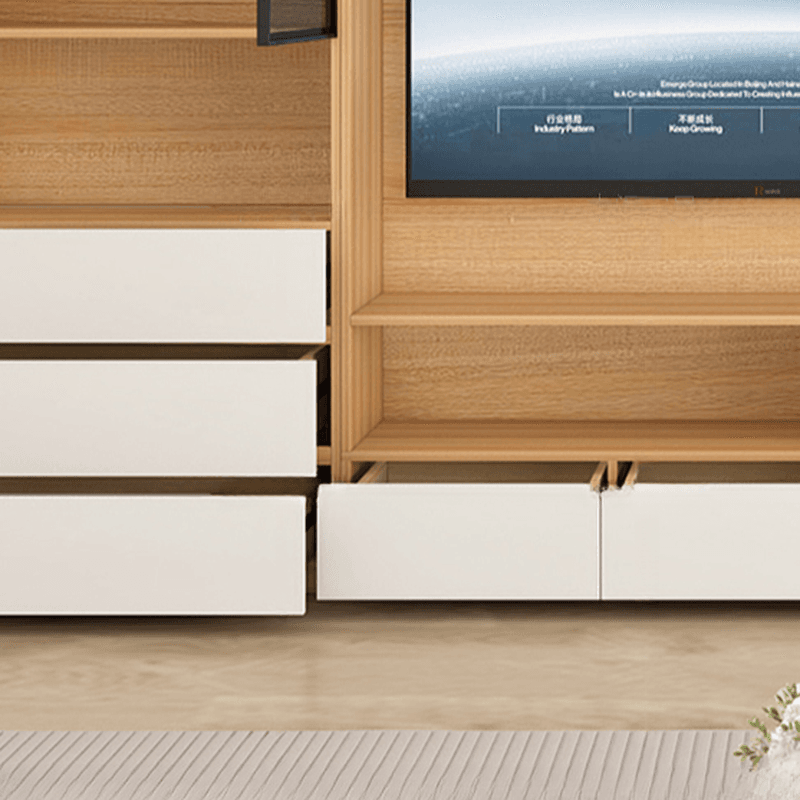 Rectangular Entertainment Center with Hutch, 2 Bookcases, Bridge, and Hutch Included thumbnail 5