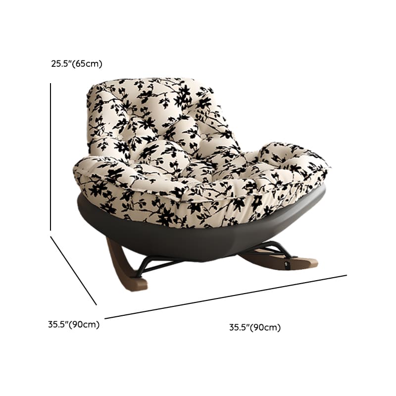 Chalk Modern Simple Style Upholstered Rocking Chair Couch, Scratch-defiant & Cushioned thumbnail 17