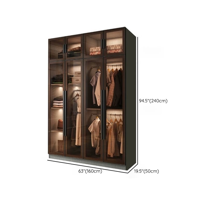 Ink Casual Lumber Wardrobe with Soft Close Door, Interior Shelves, and Hanging Rod thumbnail 28