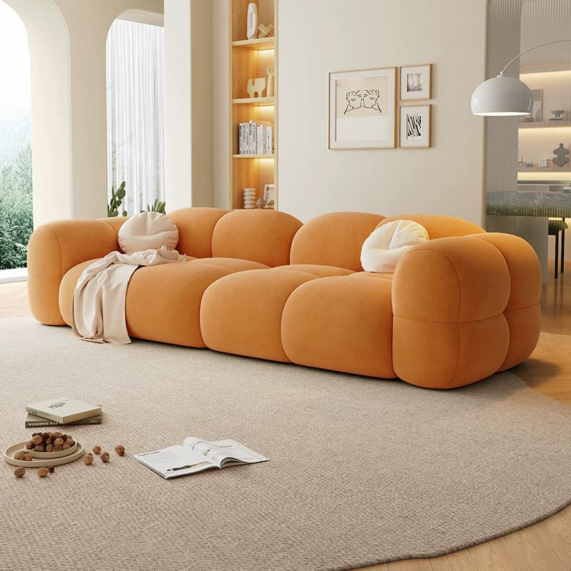 Anti Cat Scratch Velvet Modern Sofa with Stain Resistant Feature thumbnail 3