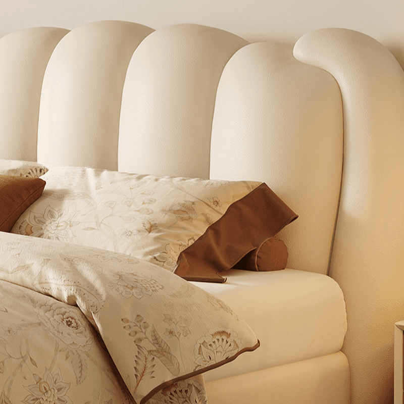 Solid Color Storage Included Panel Bed with 3 Storage Boxes, Panel Headboard, and Sponge Upholstery for Bedroom thumbnail 4