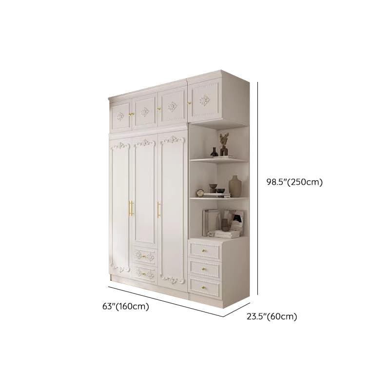 White Simple Timber Wardrobe Closet Soft Close Drawer Soft Close Door Interior Shelves thumbnail 25