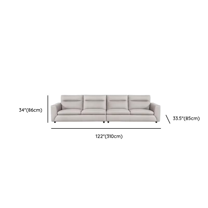 Durable Straight Scratch-proofed Sofa Couch with Pillow Back, Faux Leather, 2-piece Set, Horizontal Orientation, Square Arm thumbnail 13