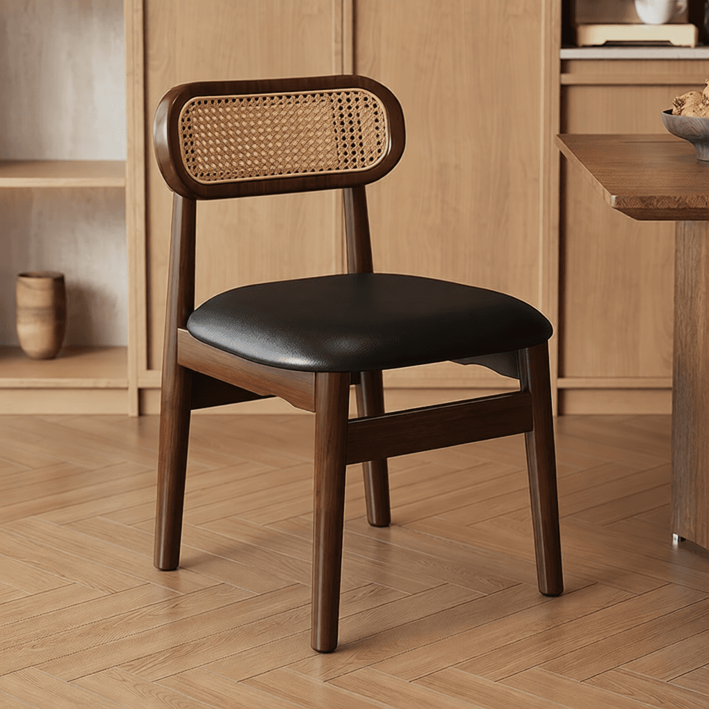 Simple Drawing Room Side Chair with Exposed Back, Upholstered Seat, and Wooden Legs thumbnail 13