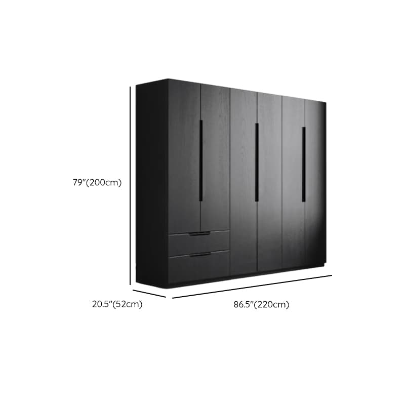 Ink Trendy Timber Wardrobe Armoire with Soft Close Drawer and Door, Interior Shelves, Clothing Rod thumbnail 18