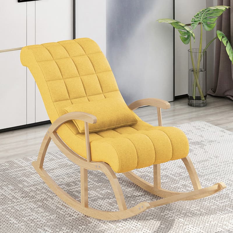 Modern Upholstered Rocking Chair with Track Arms - Comfortable and Stylish Design thumbnail 15