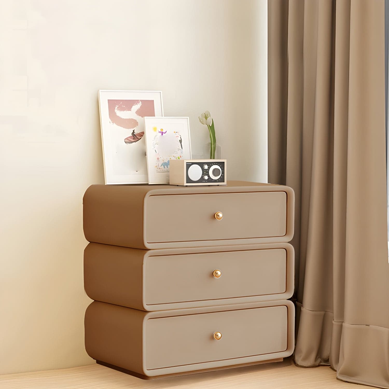 Modern Light Wood Dressers with Solid Wood Construction and Soft-Close Drawers thumbnail 5