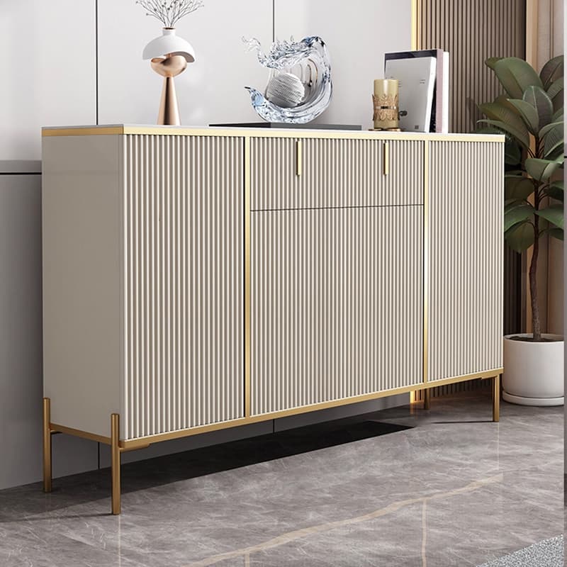 Glam Wood Sideboard Credenza with Cabinets and Drawers Assembly 40cm Width x 90cm Height - image 7