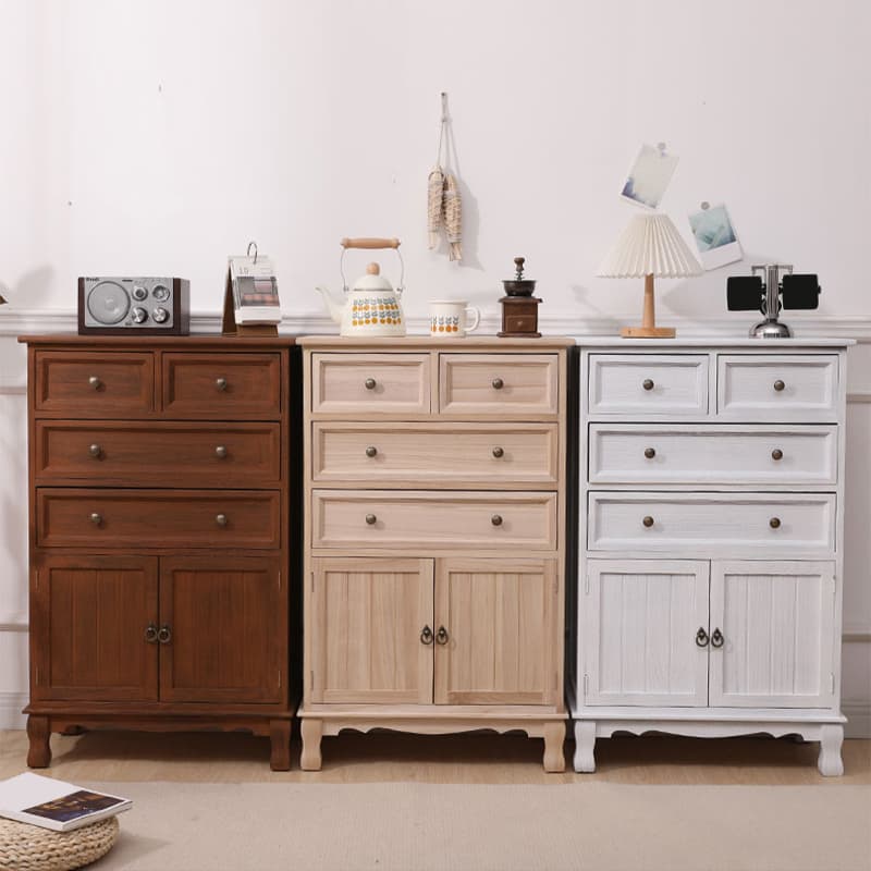 Scandinavian Narrow Metal Lingerie Chest/Semainier, Features 1 Cabinet and Included Shelves - image 12
