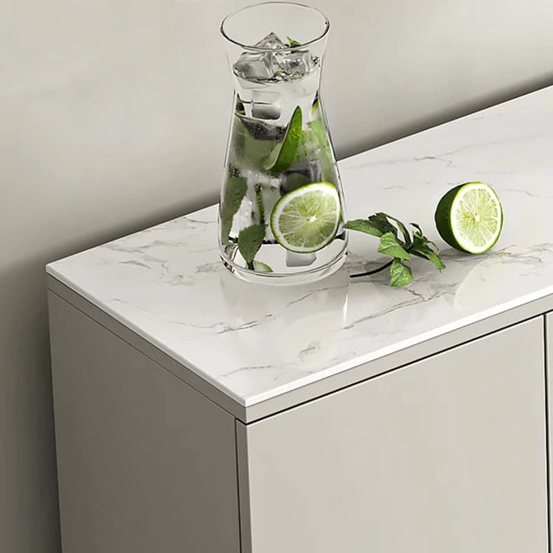 Contemporary Living Room Stone Top Sideboard with Doors and Drawers thumbnail 6