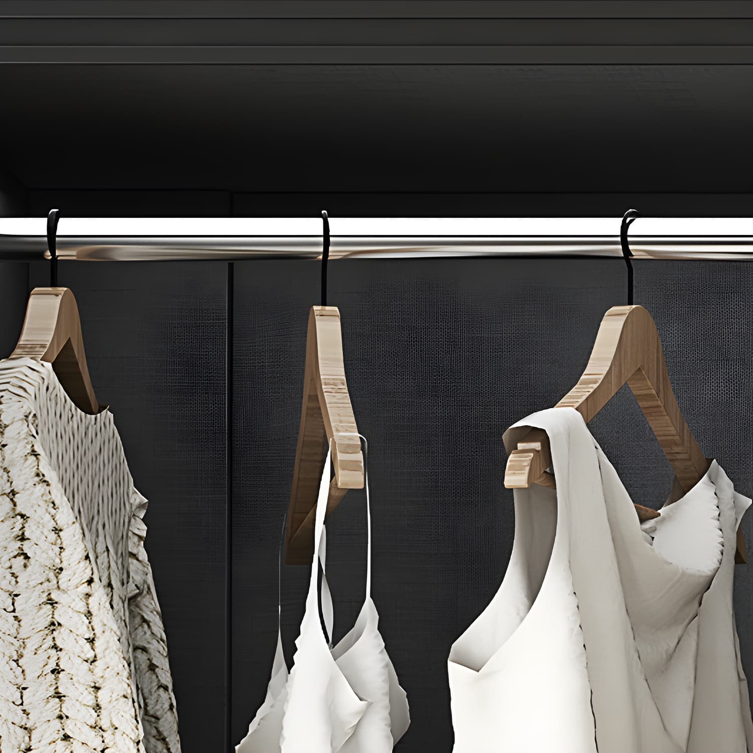 Glass and Wood Wardrobe Armoire Contemporary Wardrobe Cabinet thumbnail 7