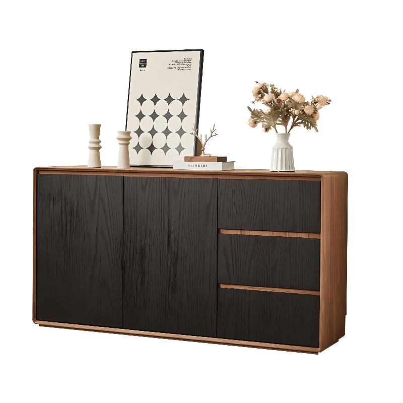 Simplistic Standard/Narrow Sideboard with 3 Drawers, 3 Shelves, Compartment, 2 Doors & Closet thumbnail 12