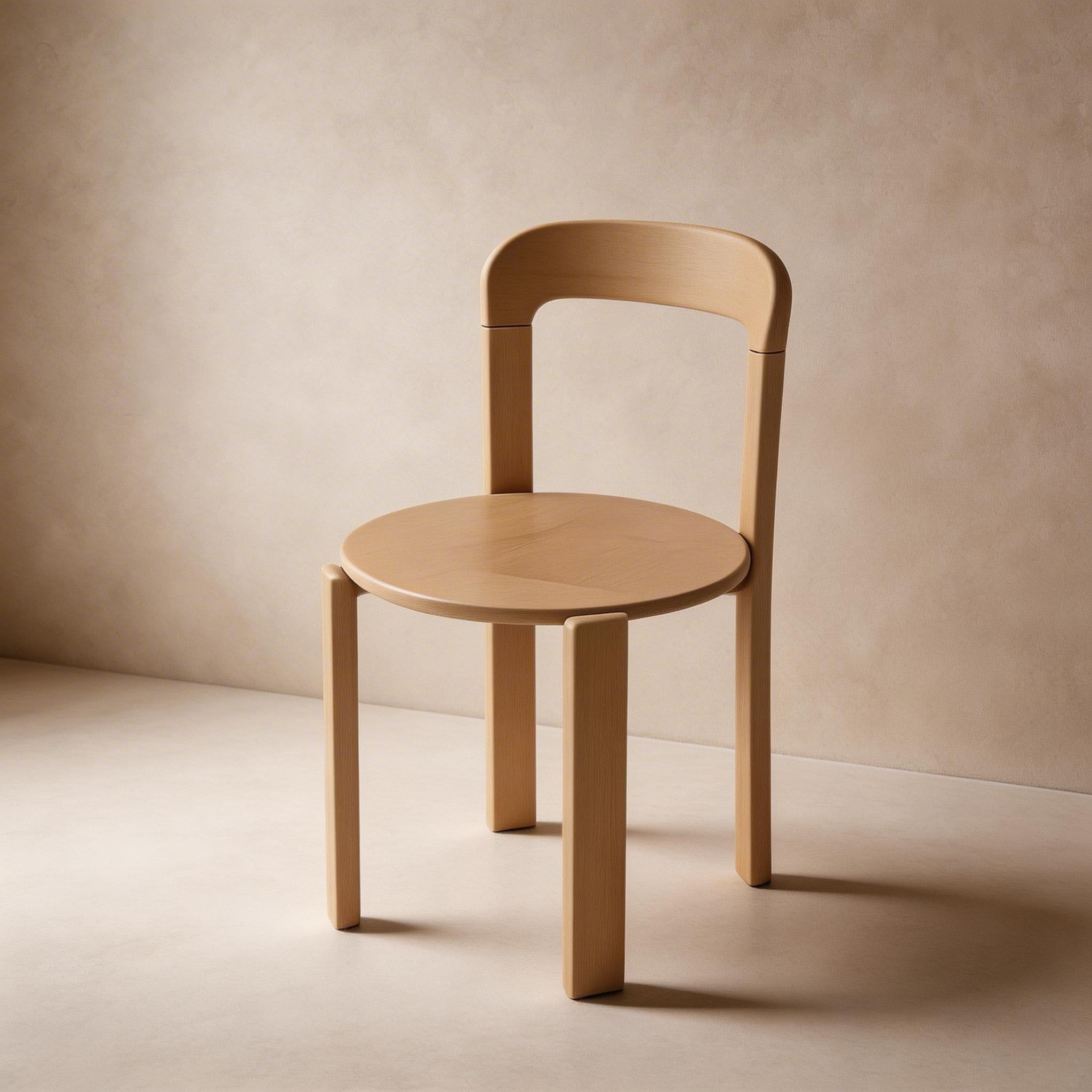 Scandinavian Natural Wood Armless Kitchen Chair 15.3inch Wide Non-Swivel 1 Piece thumbnail 30