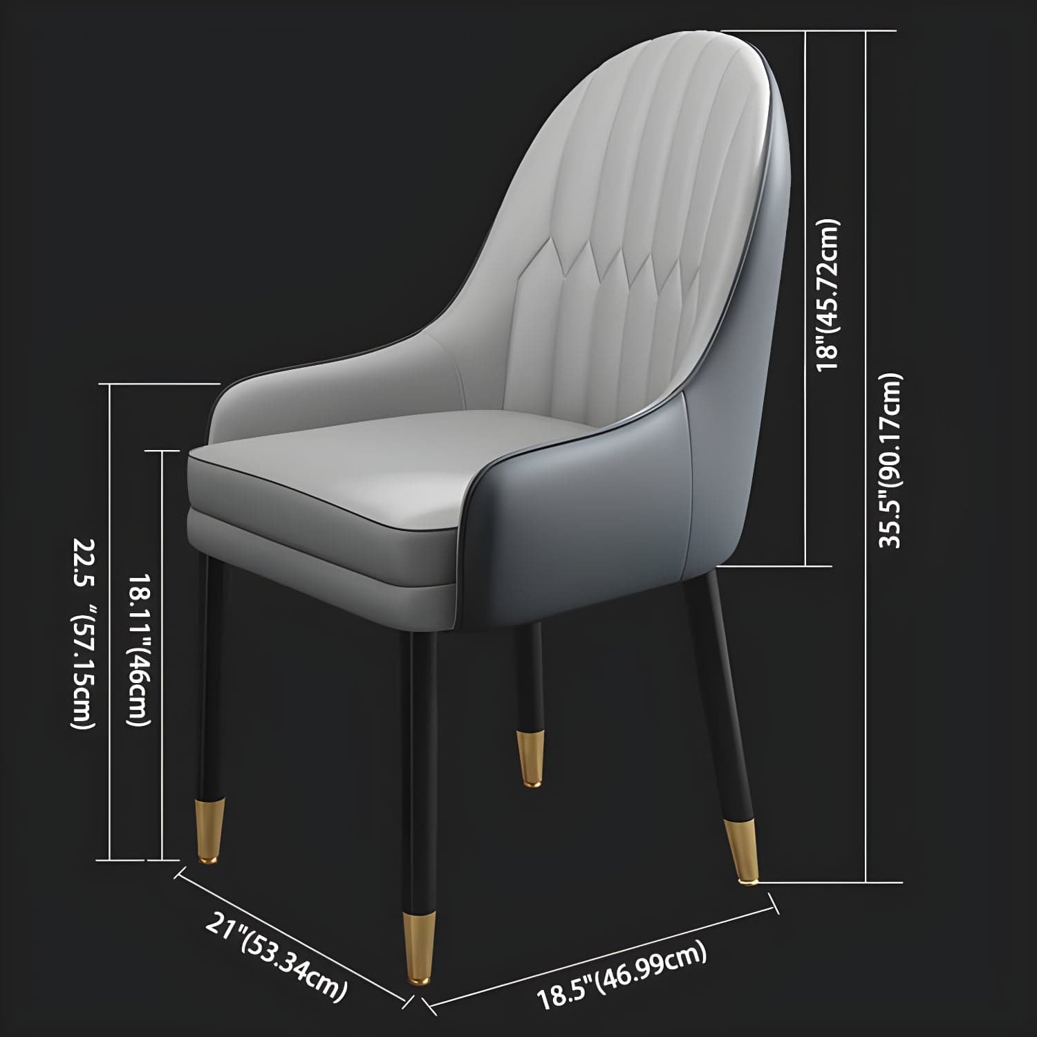 Leather Contemporary Home Side Chair Parsons Chair of 21'' Wide Chairs thumbnail 26
