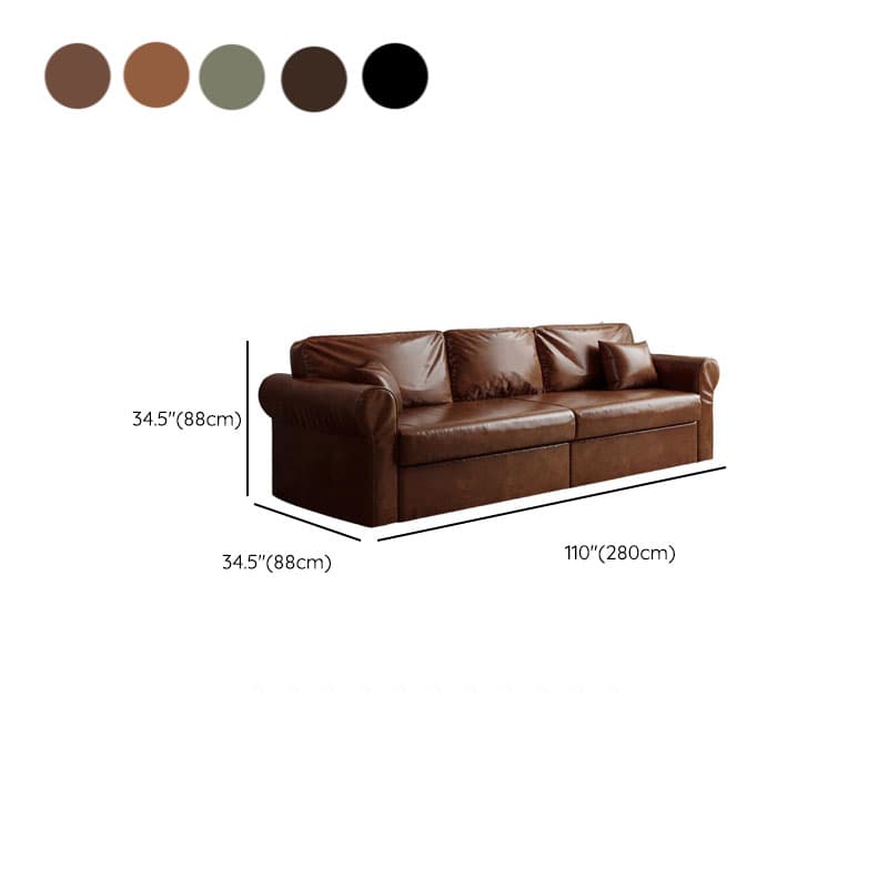 Modish Solid Color Stain Resistant Standard Sofa in Black/Jade Green/Taupe for 4-seater/5 Person with 2 Pillows thumbnail 19
