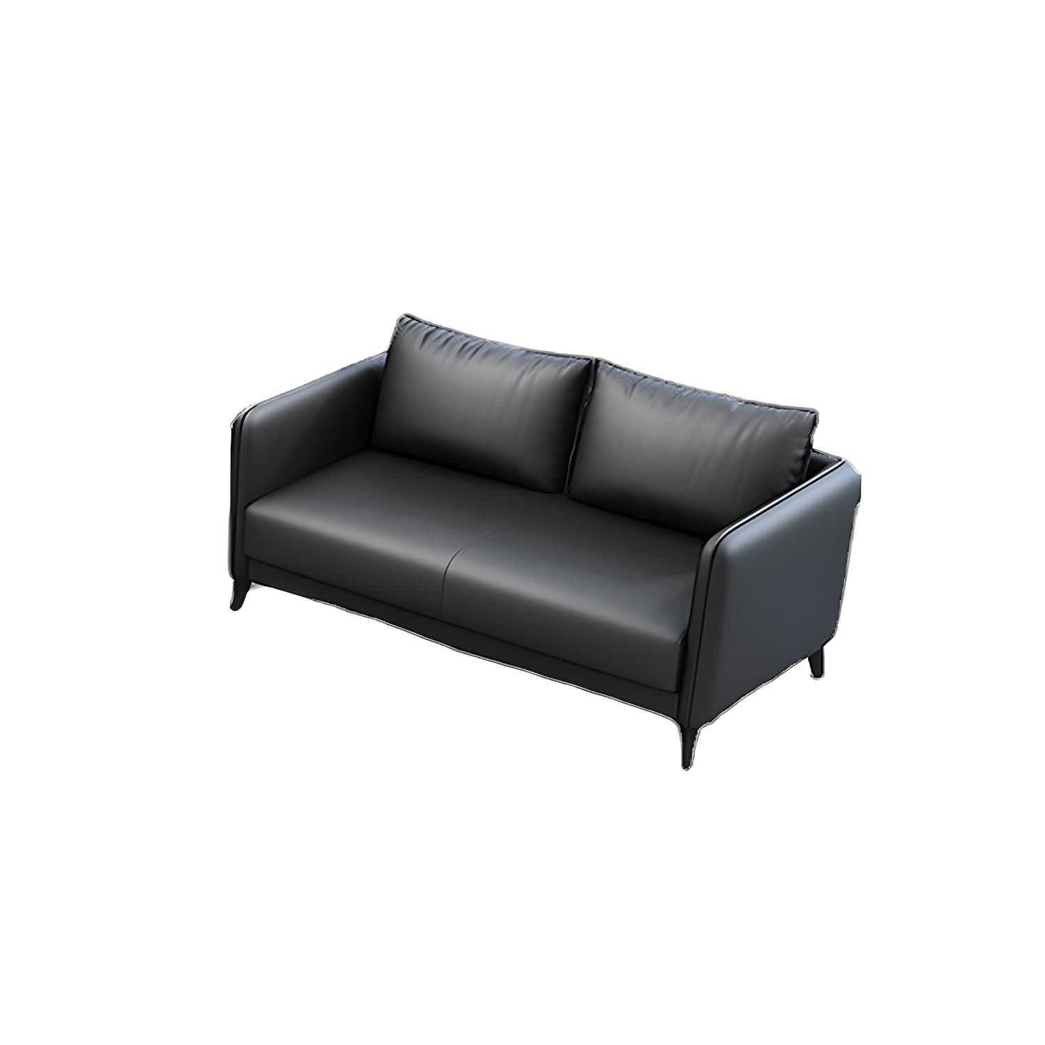 Standard Square Arm Leather Stain Resistant Sofa Couch with Pillows thumbnail 11