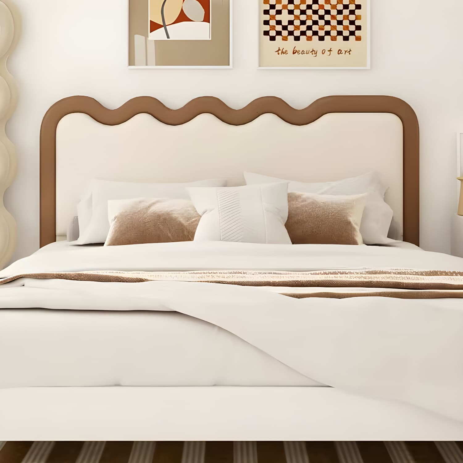 Modern Upholstered Panel Headboard with Leather Upholstery and Rectangular Shape thumbnail 19