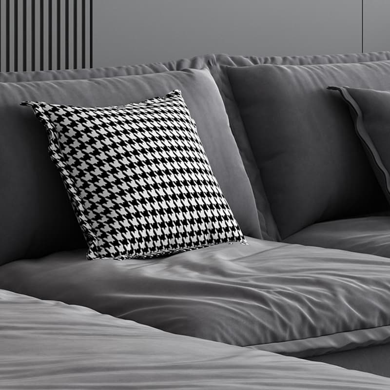 47" Deep Frosted Velvet Wood Gray Non-resistance Sectional Sofa - image 4