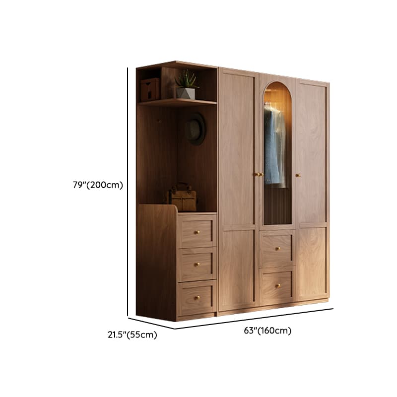 Trendy Unfinished Color Engineered Wood Unattached Armoire Cabinet thumbnail 17