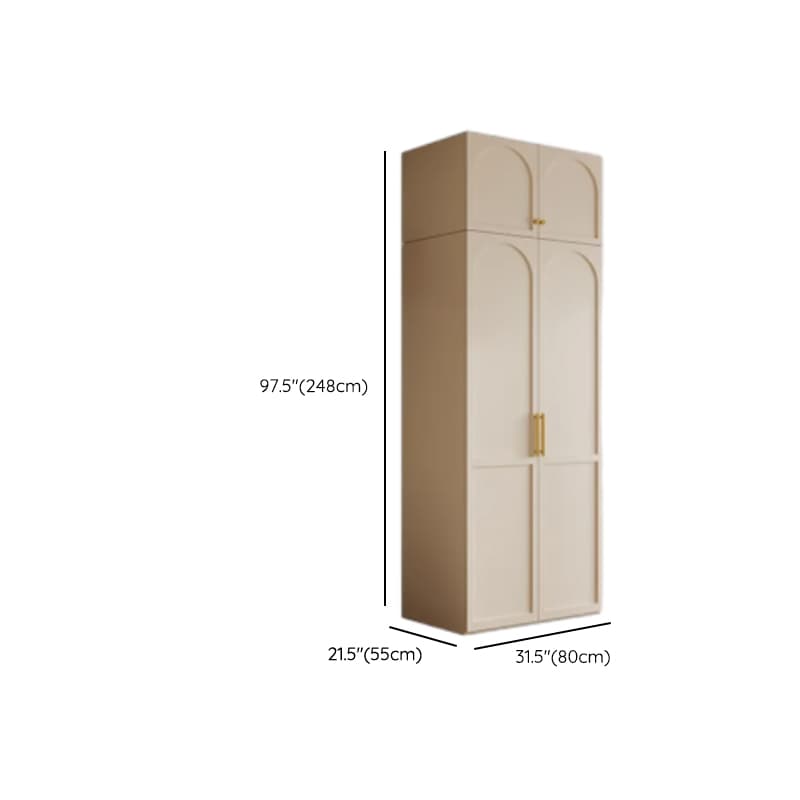 Simplistic White Detached Almirah with 3 Drawers, Interior Shelves, and Hinged Door thumbnail 21