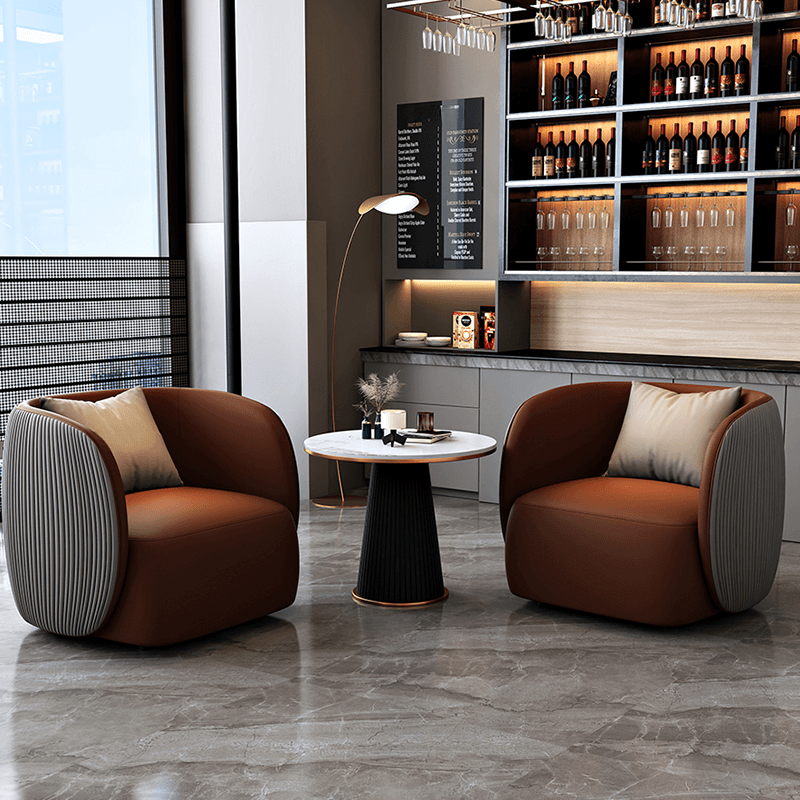 Modern Simple Style Dining Table Set with Padded Chair, Back Seat, and Arms thumbnail 4