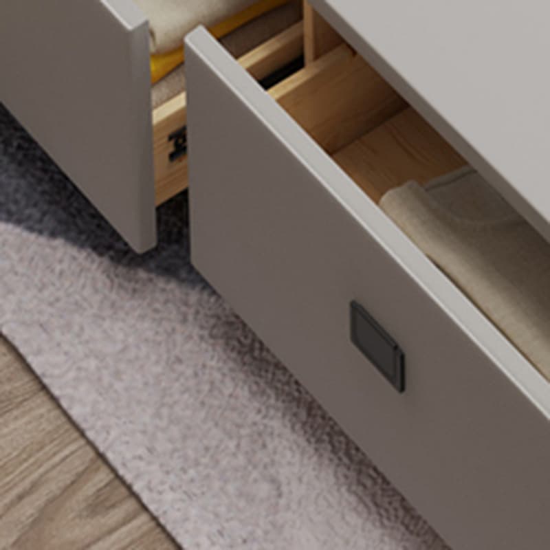 Light Gray Storage Included with 3 Storage Boxes Pine Wood Panel Headboard and Sponge Upholstery thumbnail 2